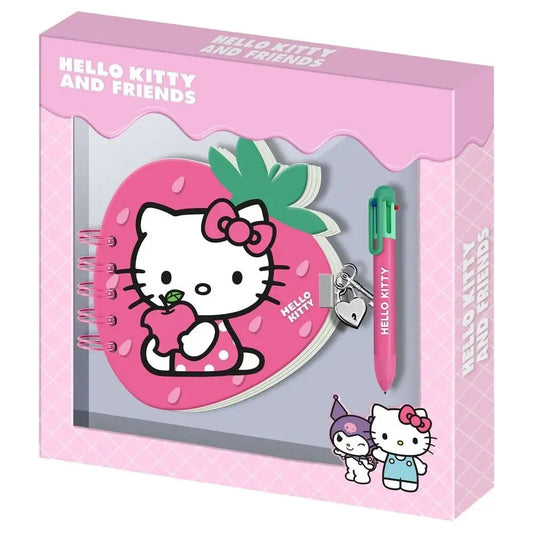 Hello Kitty and Friends Strawberry Diary + pen Nerdscape