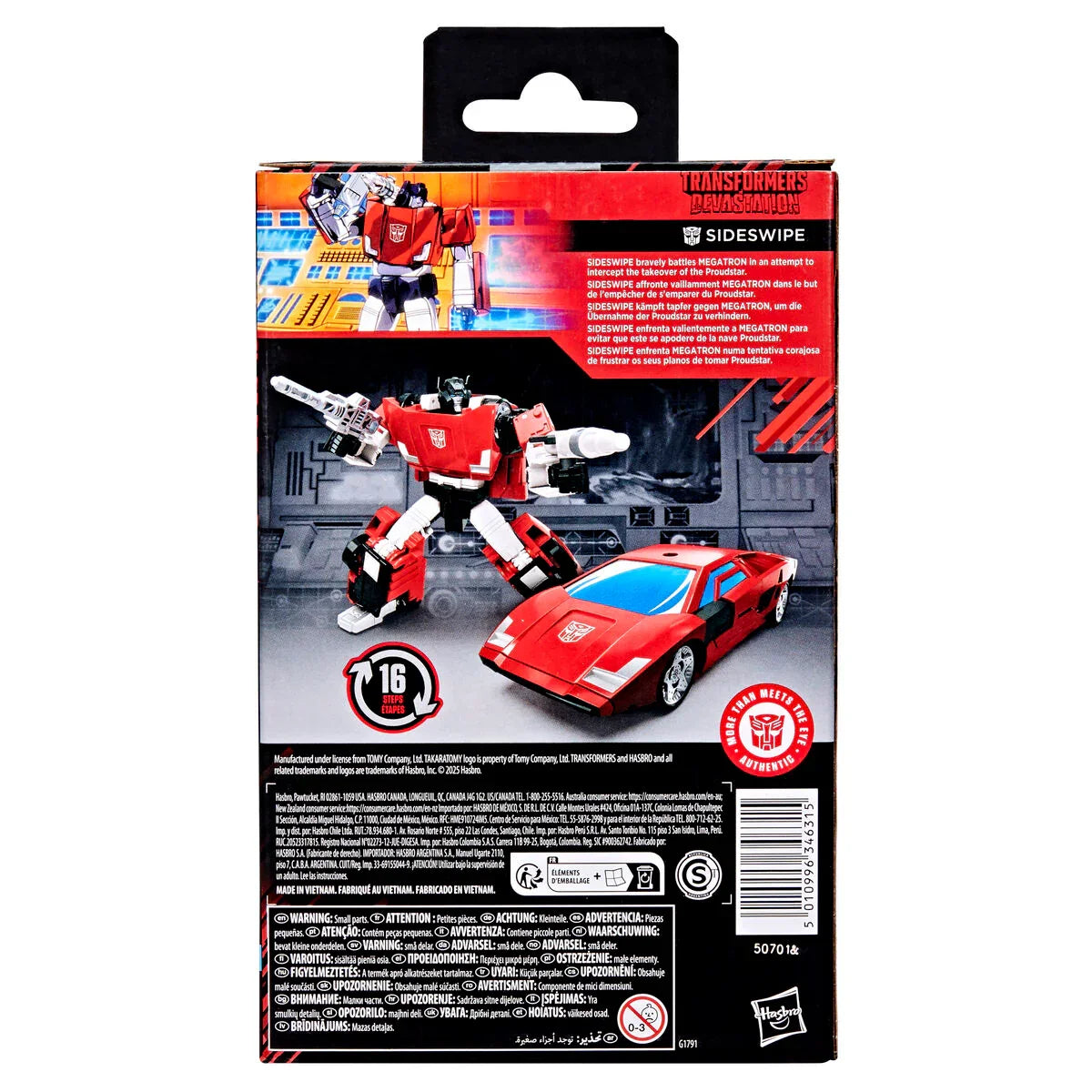 Transformers Devastation Sideswipe Figura da Collezione 11cm - Nerdscape Nerdscape