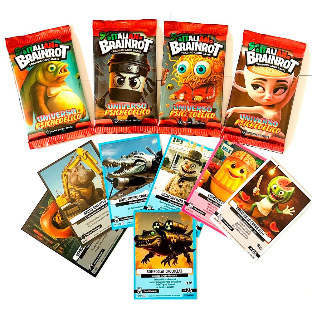 Italian Skifidol Italian Brainrot Universo Psichedelico assorted Envelope 7 Collectable cards - Nerdscape