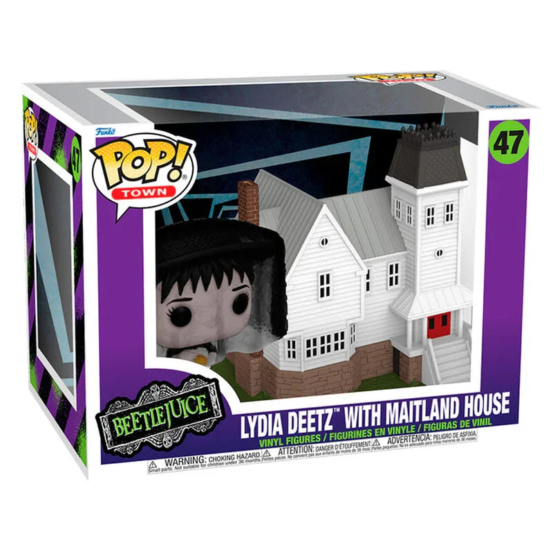 Funko Pop! Beetlejuice Town Lydia Deetz con Maitland House - Figura da Collezione Vinyl Nerdscape