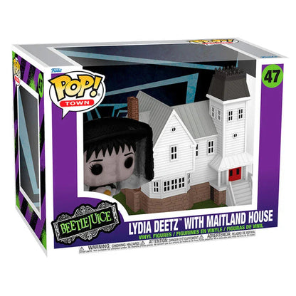 Funko Pop! Beetlejuice Town Lydia Deetz con Maitland House - Figura da Collezione Vinyl Nerdscape
