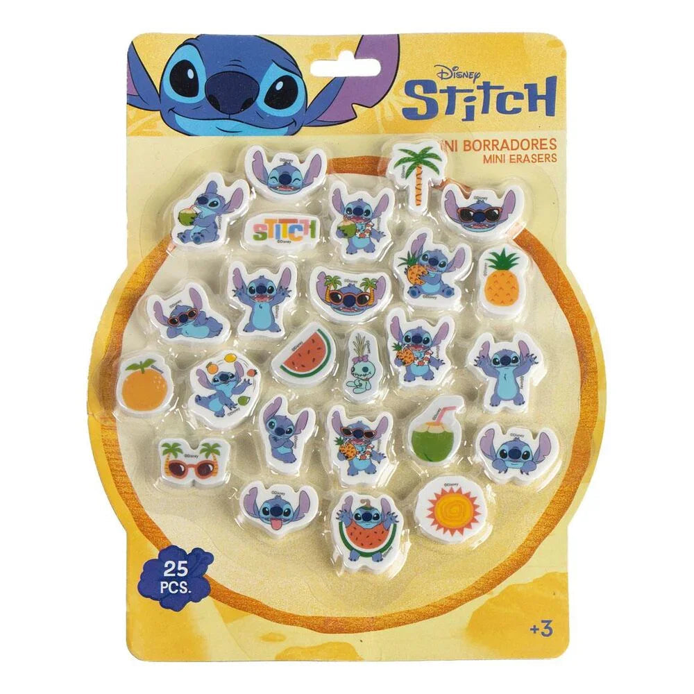 Disney Stitch set 25 erasers Nerdscape