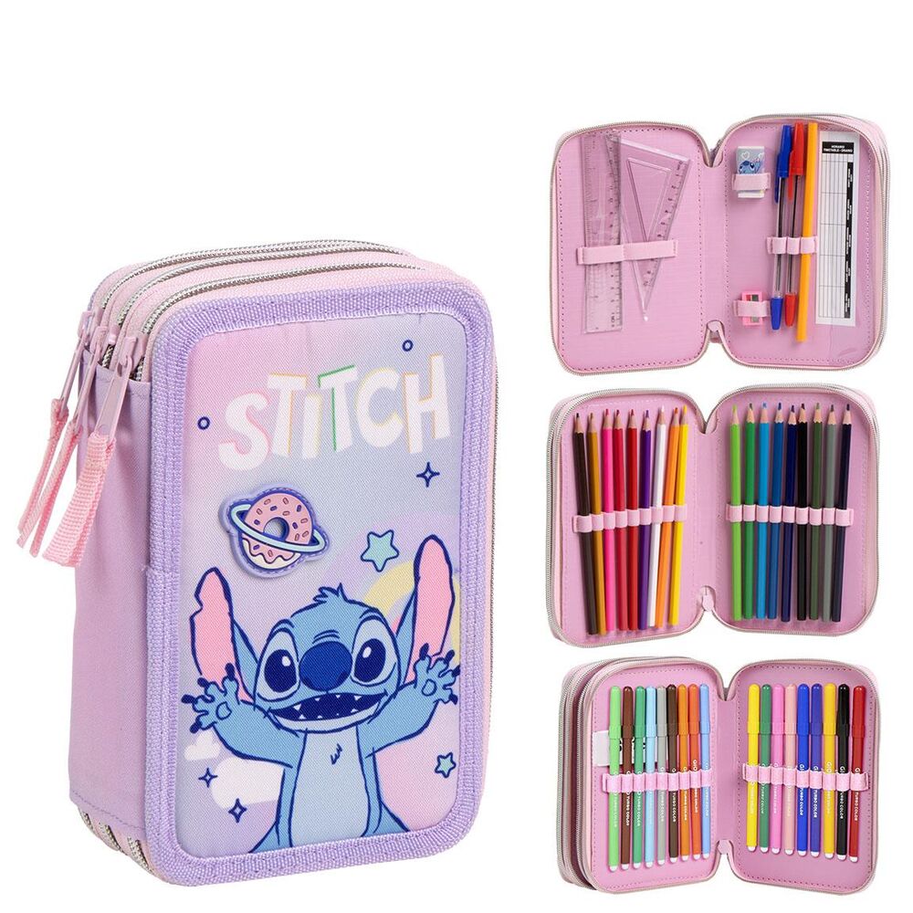 Disney Stitch triple pencil case Nerdscape