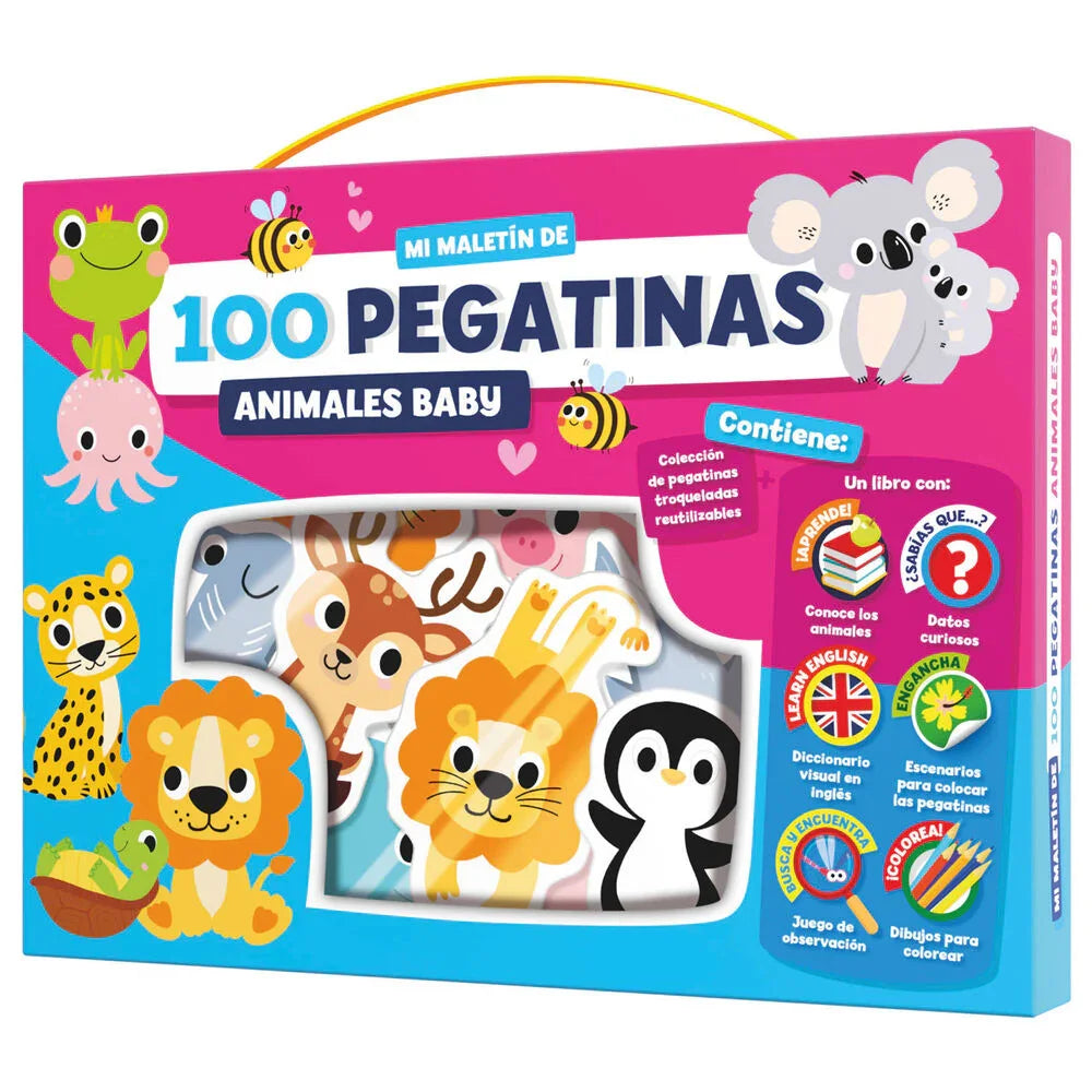 Baby Animals 100 stickers briefcase Nerdscape