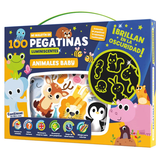 Baby Animals 100 luminescent stickers briefcase Nerdscape