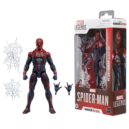 Figurine Spider-Man Peter Parker en tenue Velocity, série Marvel Legends Gamerverse, 15 cm