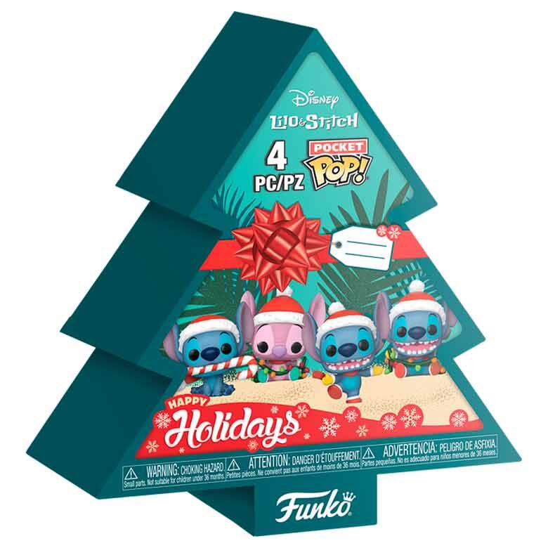 Pocket POP pack 4 figures Disney Stitch Tree Holiday