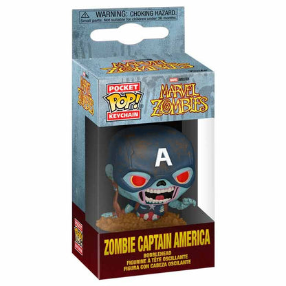 Porte-clés Pocket POP Marvel - Marvel Zombies Captain America