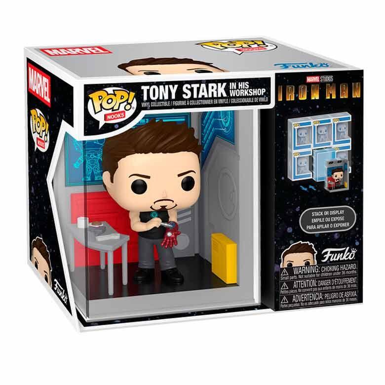 Funko Pop! Marvel Tony Stark in His Workshop - Figura da Collezione Vinyl Nerdscape