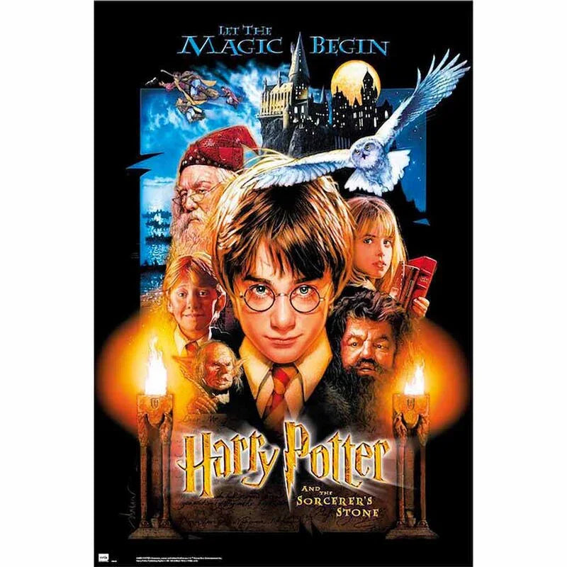 Harry Potter e la Pietra Filosofale Poster da Collezione Nerdscape 91,5x61cm Carta Lucida Alta Qualità Nerdscape