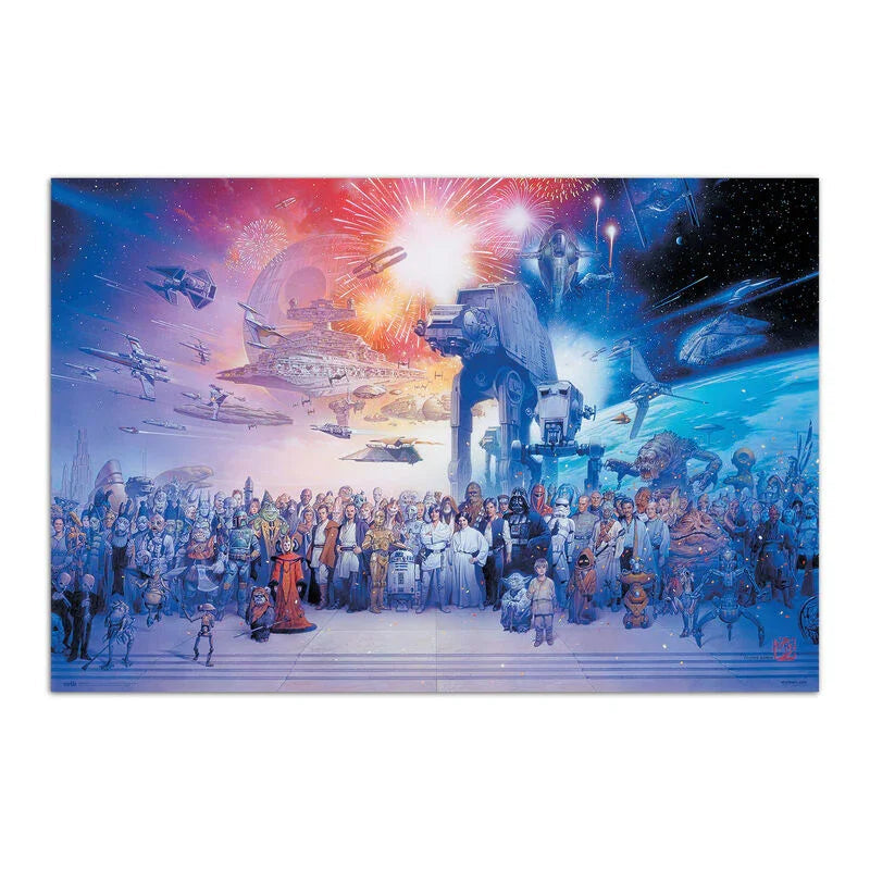 Star Wars Legacy Characters Poster 91,5x61cm - Figura da Collezione Nerdscape su Carta Lucida Alta Qualità Nerdscape