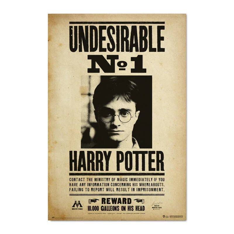 Nerdscape Harry Potter Poster Undesirable Number 1 – Figura da Collezione 91,5x61cm Glossy Paper Nerdscape