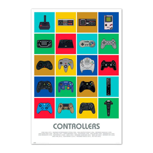 Controllers Figura da Collezione Nerdscape – Poster Glossy 91,5x61 cm per Veri Nerd Nerdscape