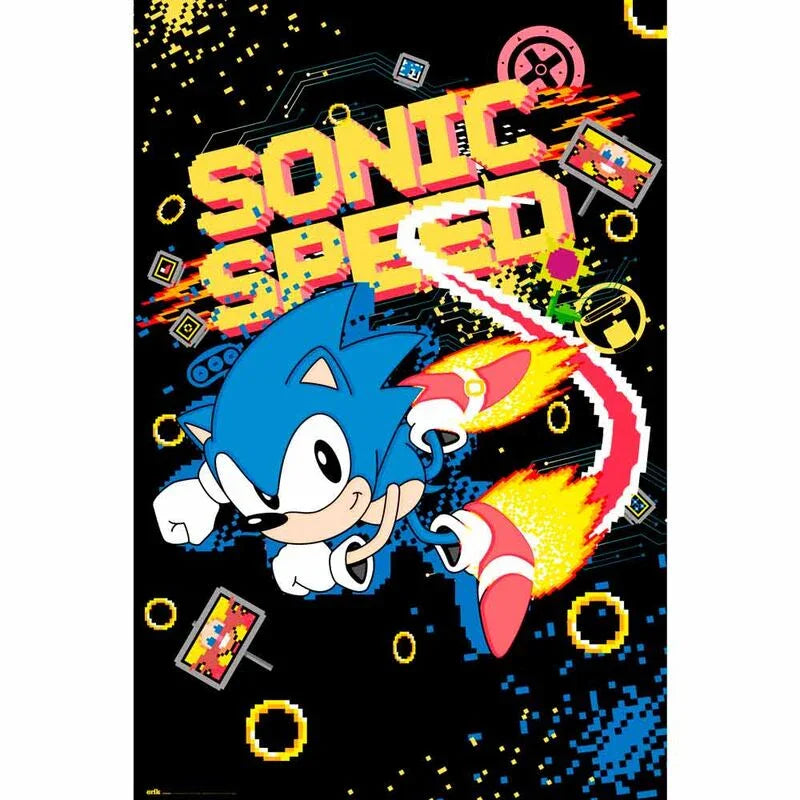 Sonic the Hedgehog Speed Sega poster Nerdscape