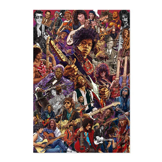 Legendary Guitarists Poster Collezione Nerdscape 91,5x61cm Carta Glossy Alta Qualità