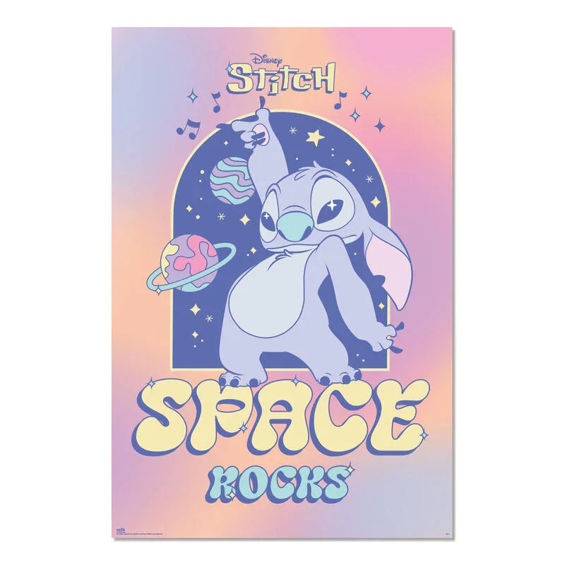 Nerdscape Poster Stitch Disney 91,5x61 cm Carta Lucida Collezione Ufficiale Nerdscape