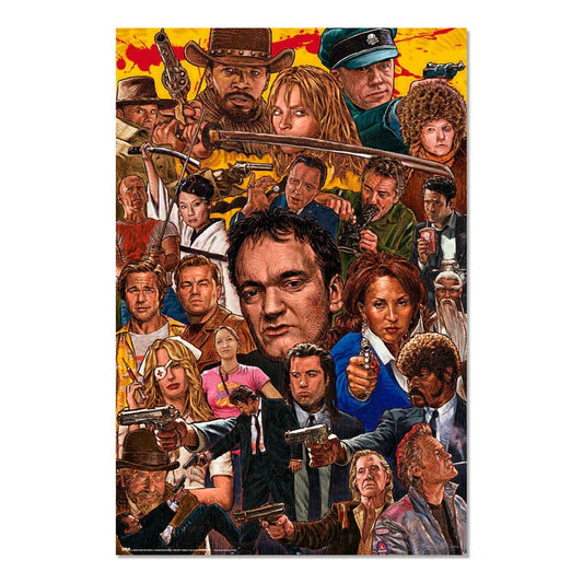 Nerdscape Poster Quentin Tarantino Films – Collezione da 91,5x61cm su Carta Glossy Alta Qualità Nerdscape