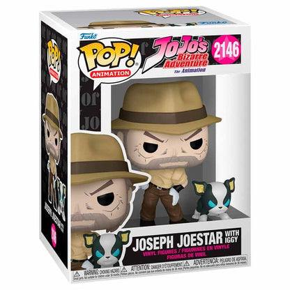 Funko Pop! Jojo's Bizarre Adventure Joseph Joestar con Iggy - Figura da Collezione Vinyl Nerdscape