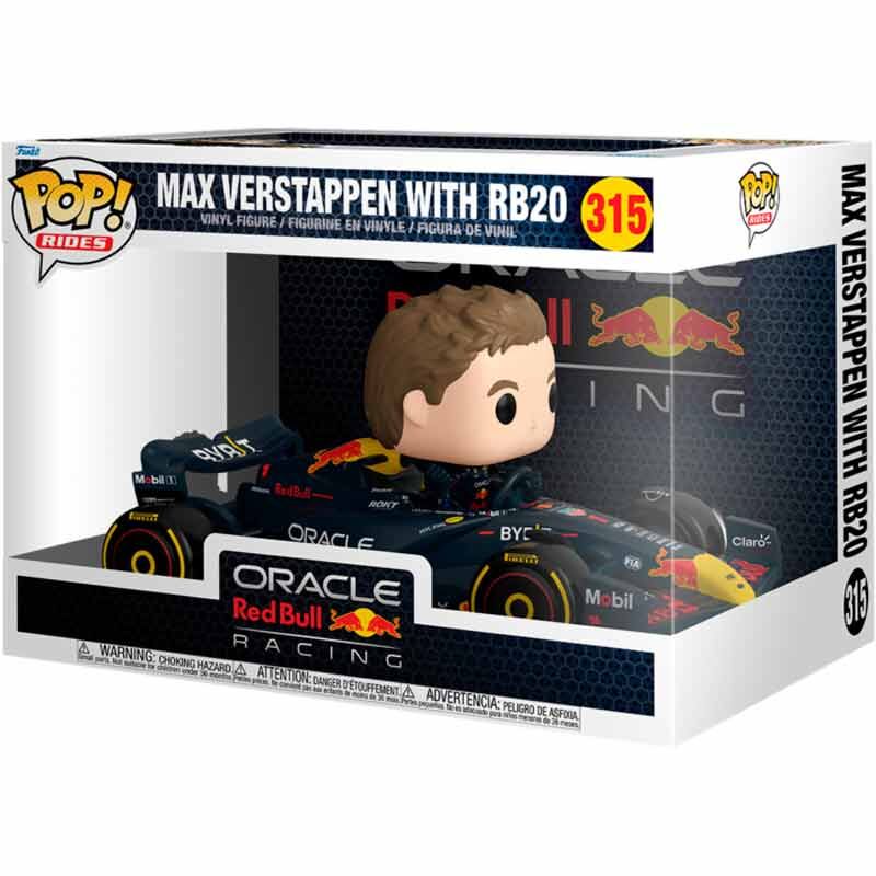 POP figure Rides Super Deluxe Racing Oracle Red Bull Max Verstappen with RB20 - Nerdscape