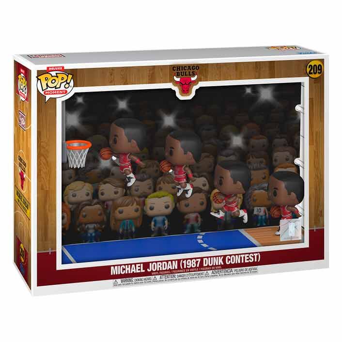 POP figure Moments Deluxe Chicago Bulls Michael Jordan 1987 Dunk Contest - Nerdscape