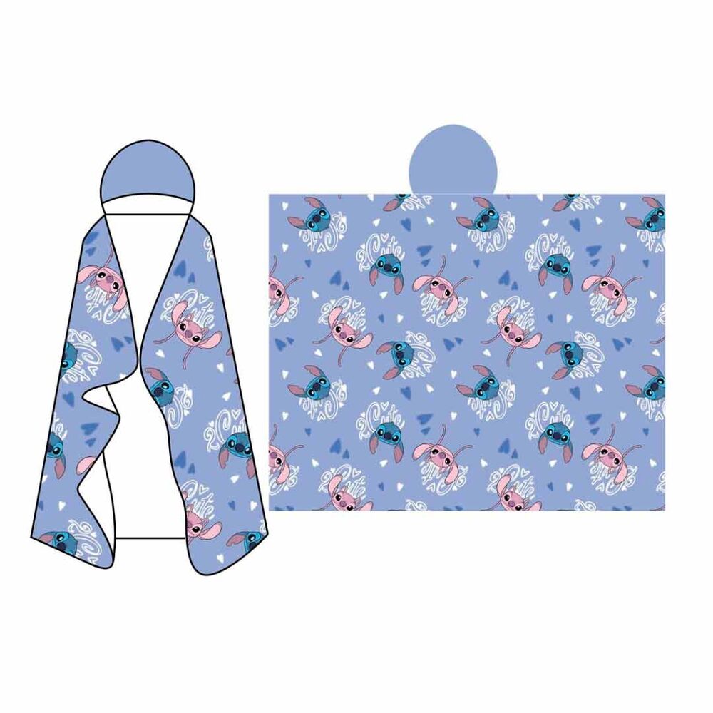 Disney Stitch Coral hooded blanket 120x150cm Nerdscape