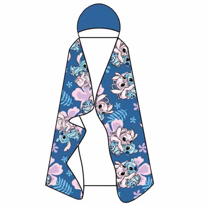 Disney Stitch & Angel Coral hooded blanket 120x150cm Nerdscape