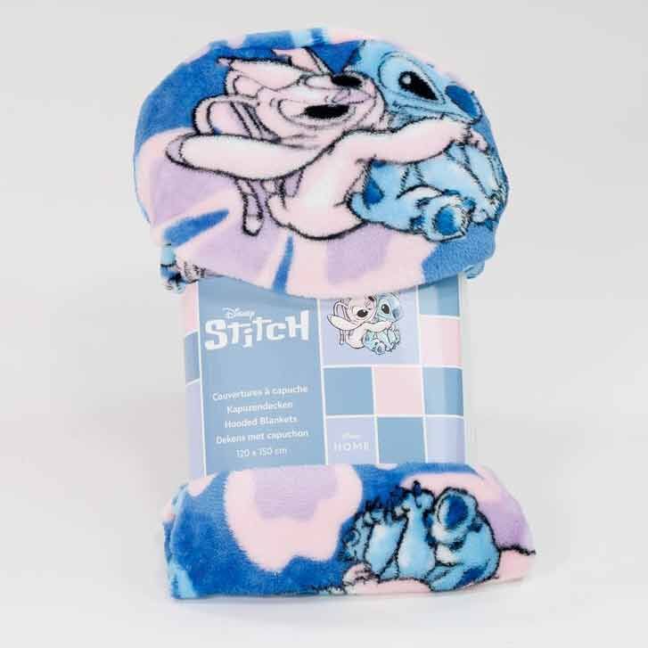 Disney Stitch & Angel Coral hooded blanket 120x150cm Nerdscape