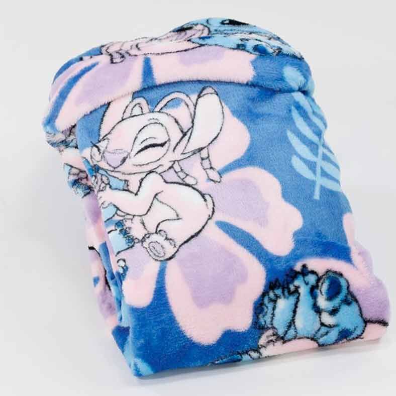 Disney Stitch & Angel Coral hooded blanket 120x150cm Nerdscape