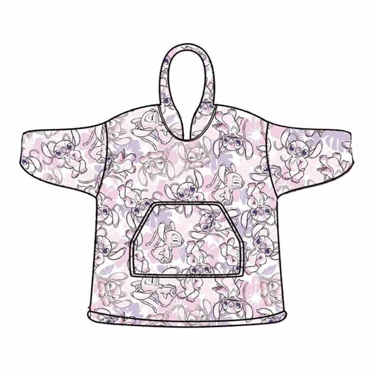 Disney Stitch Angel oversize sweatshirt coat kids coral Nerdscape