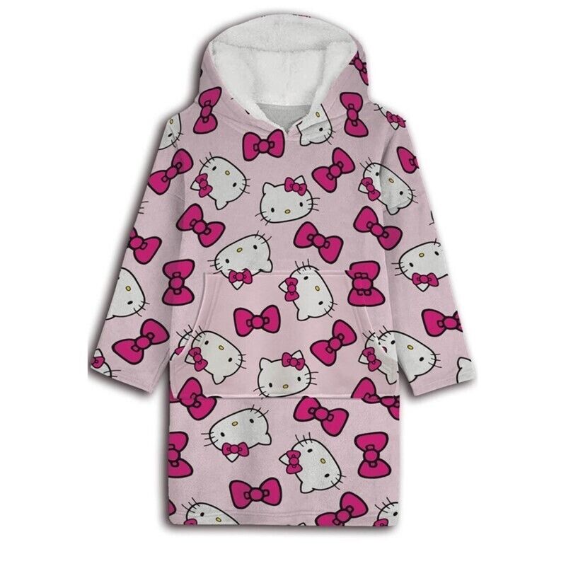 Hello Kitty oversize sweatshirt coat kids coral Nerdscape