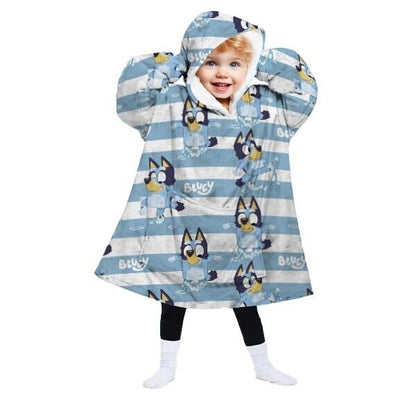 Bluey oversize sweatshirt coat kids coral Nerdscape