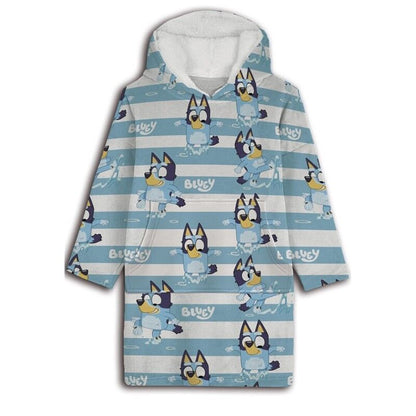 Bluey oversize sweatshirt coat kids coral Nerdscape