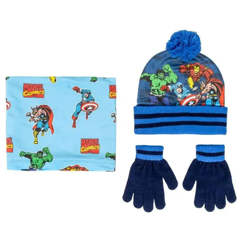 Marvel Avengers winter set snood hat gloves Nerdscape