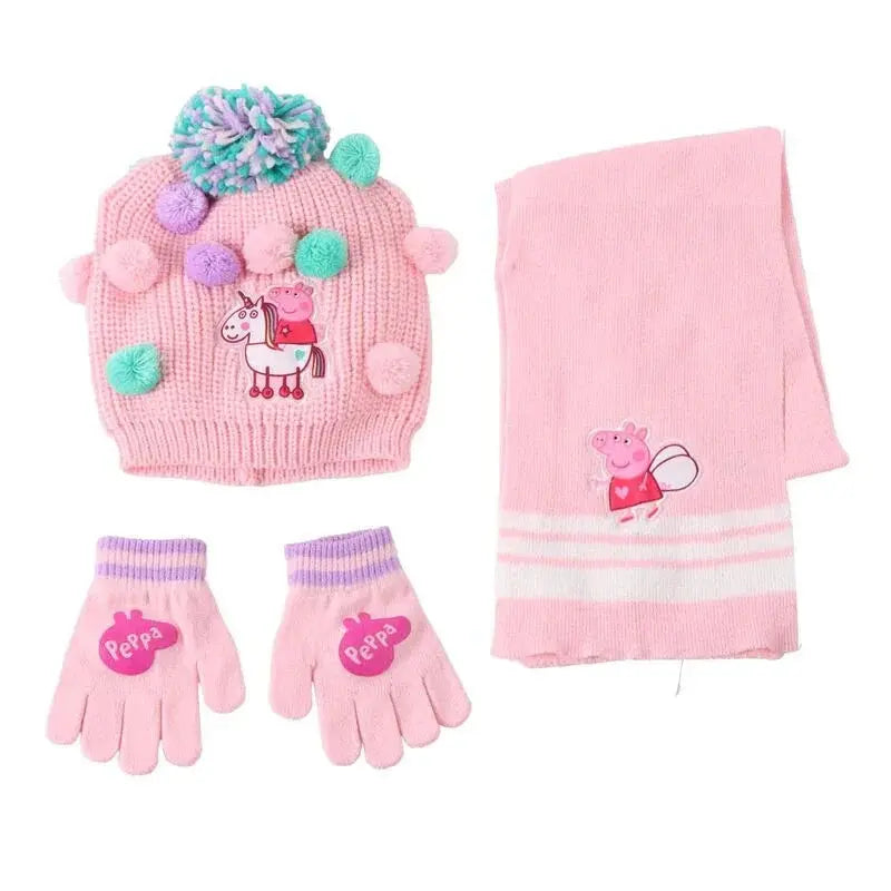 Peppa Pig winter set snood hat gloves Nerdscape