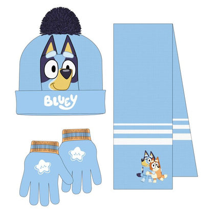 Bluey winter set snood hat gloves Nerdscape