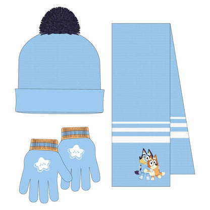 Bluey winter set snood hat gloves Nerdscape