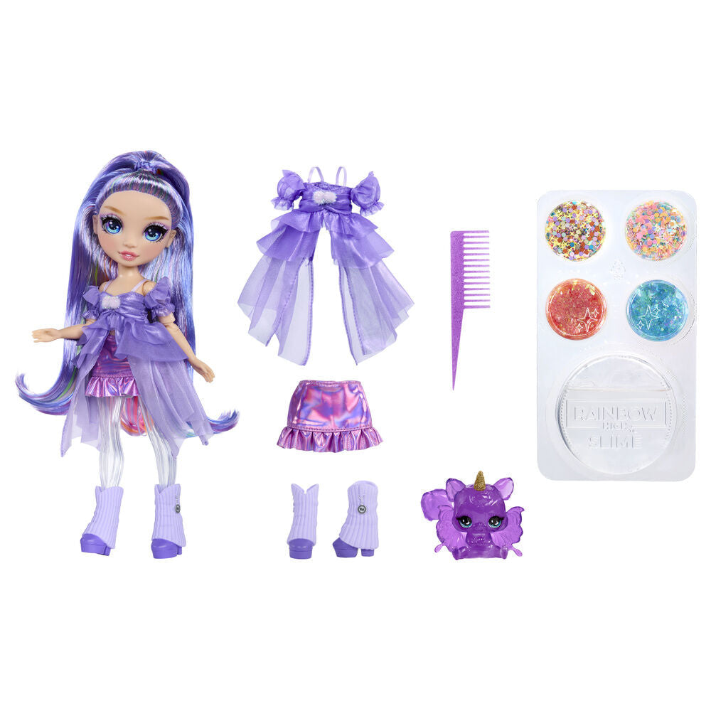 Rainbow High Rainbow Shimmers Feature Fantasy Violet doll Nerdscape