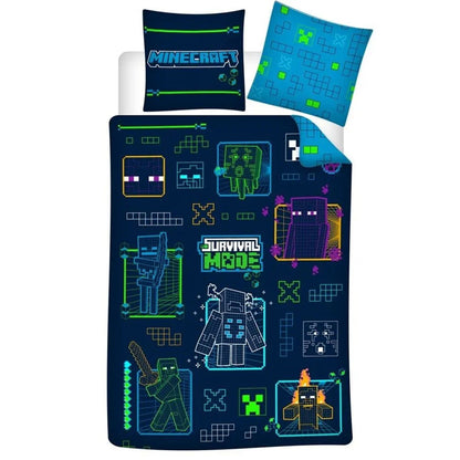 Minecraft microfibre duvet cover bed 90cm Nerdscape