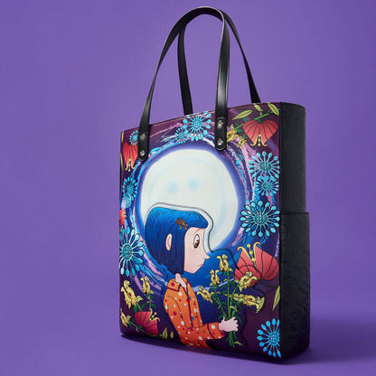 Loungefly Coraline Worlds Laika shopping bag Nerdscape