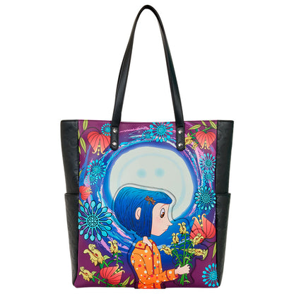 Loungefly Coraline Worlds Laika shopping bag Nerdscape
