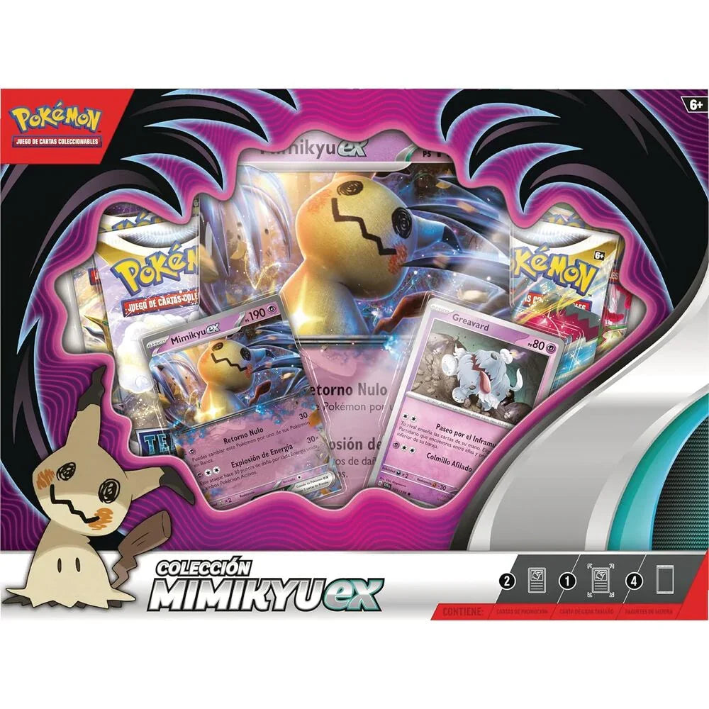 Spanish Pokemon Mimikyu Ex collectible card game blister Nerdscape