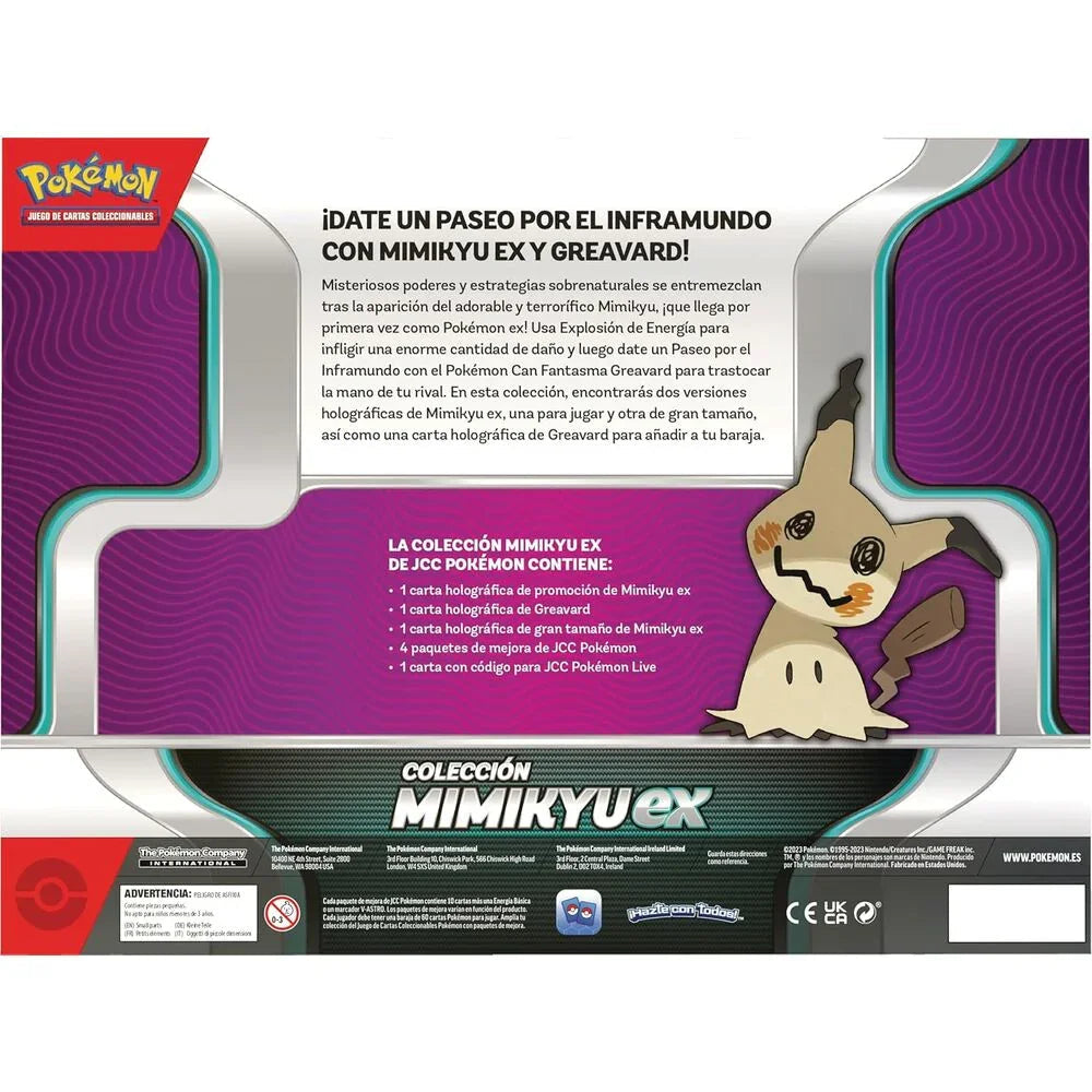 Spanish Pokemon Mimikyu Ex collectible card game blister Nerdscape