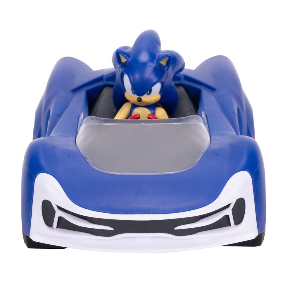 Nerdscape Sonic the Hedgehog Veicolo con Figura da Collezione 7cm Nerdscape