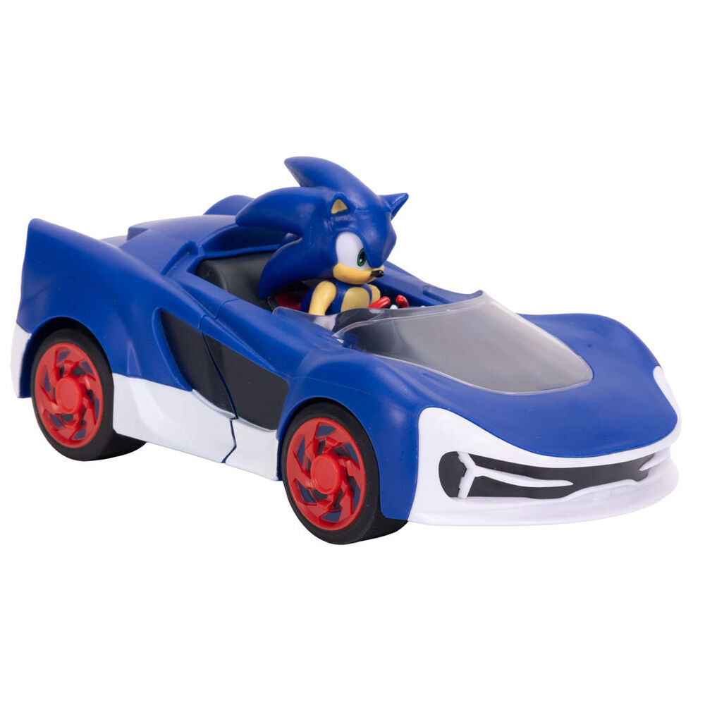 Nerdscape Sonic the Hedgehog Veicolo con Figura da Collezione 7cm Nerdscape