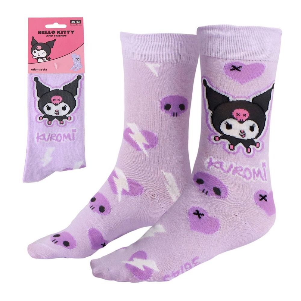 Hello Kitty Kuromi adult socks
