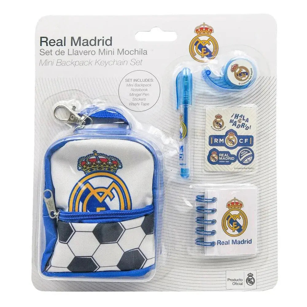 Real Madrid Stationery mini backpack set Nerdscape