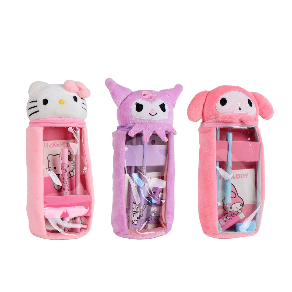 Disney Hello Kitty assorted plush pencil case
