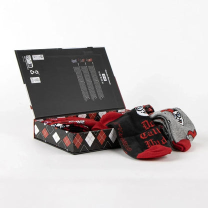 DC Comics Harley Quinn pack 3 adult socks Nerdscape