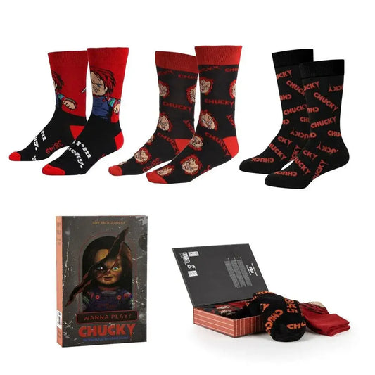 Chucky pack 3 adult socks Nerdscape