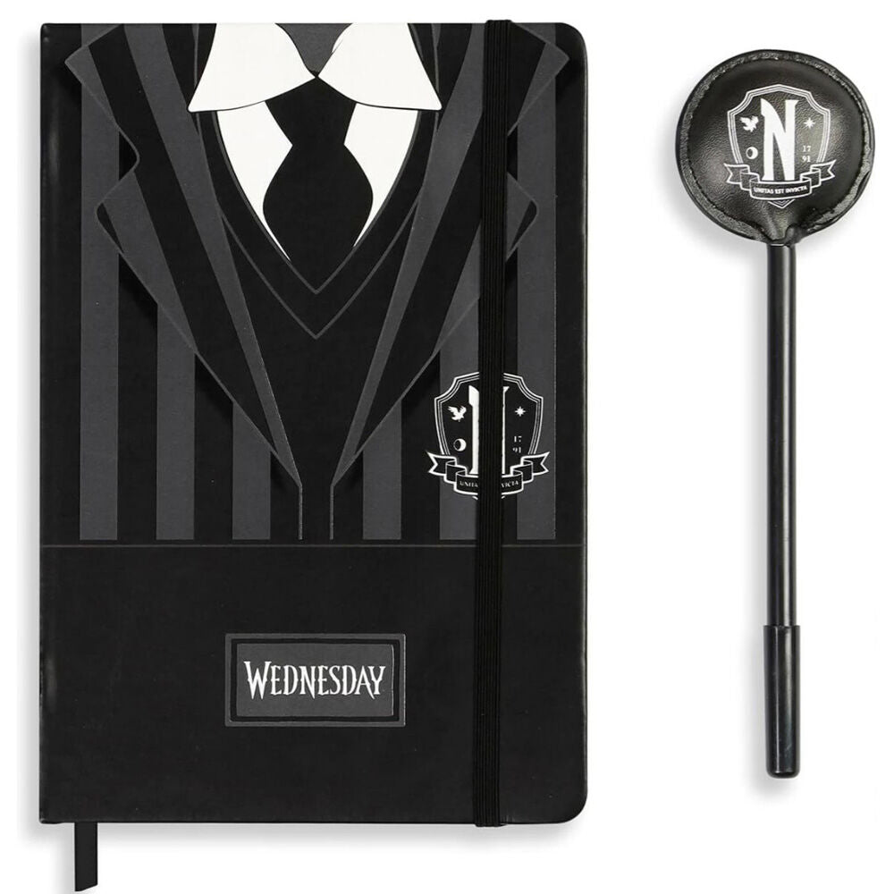 Wednesday Uniform diary + pen set Nerdscape